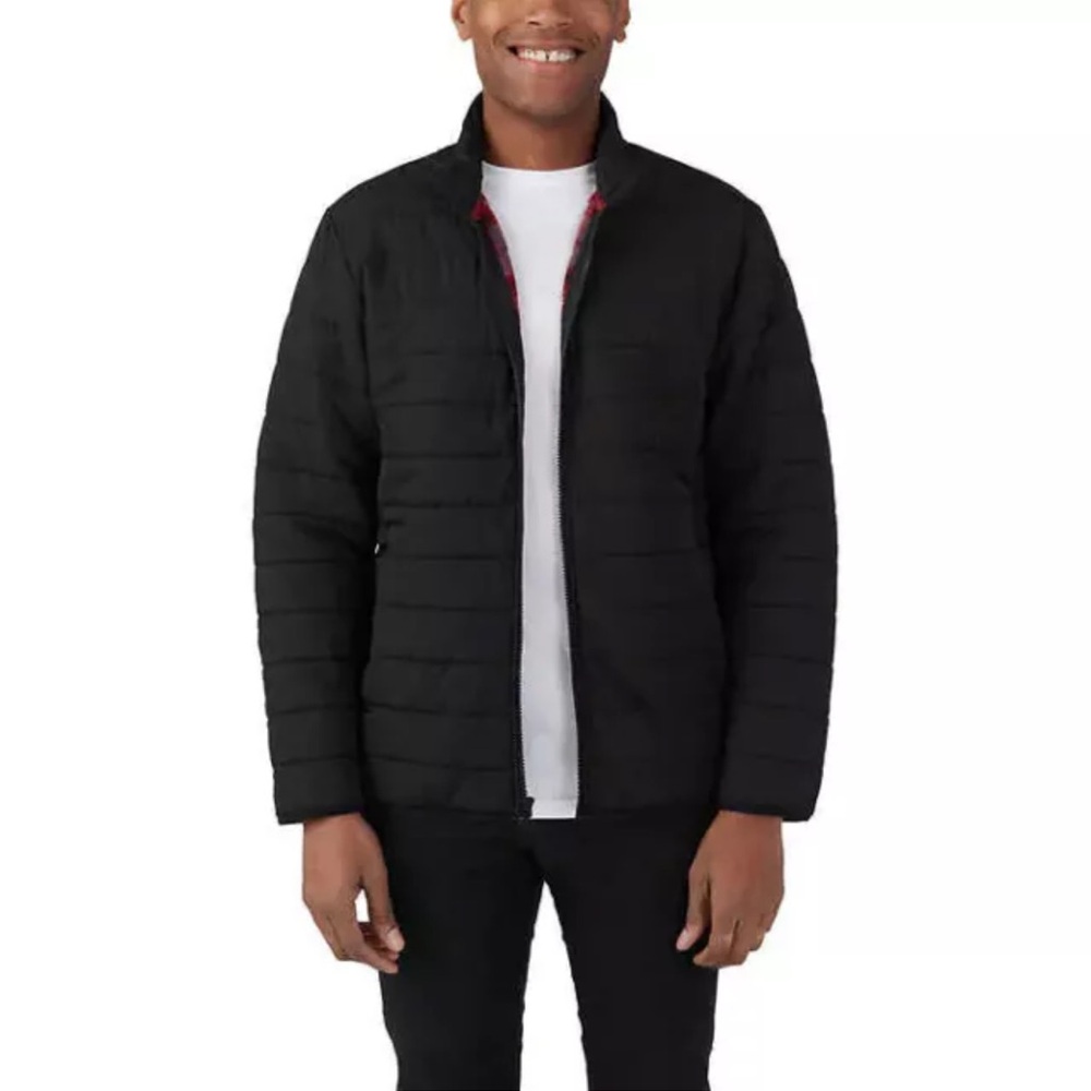 Voyager Men's Polar Fleece Lined Puffer Jacket | J41 Black